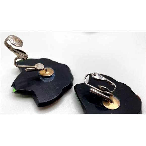 Vintage Lee Sands Pastel Tropical Statement Necklace withh earrings. - Picture 6 of 7